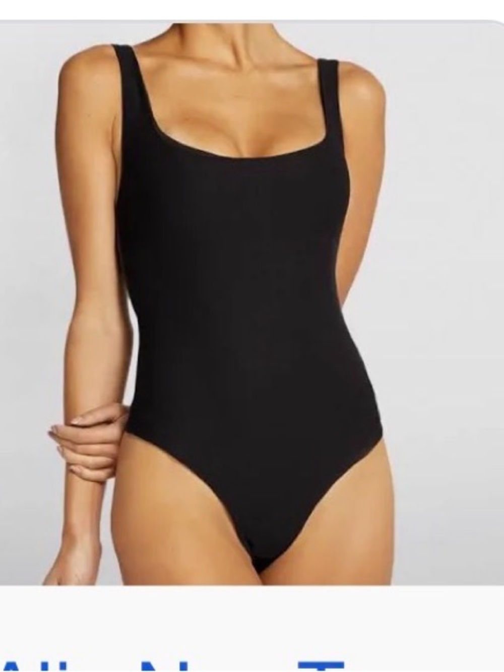 NWT ALIX NYC BLACK SLEEVELES BODYSUIT ribbed